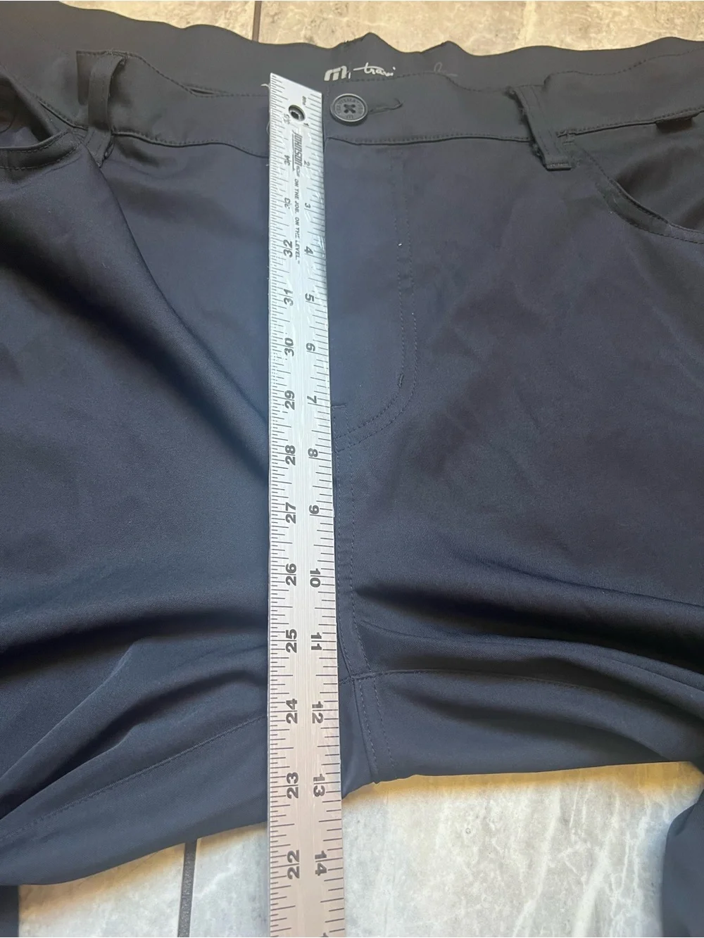 TravisMathew Mens Black Performance Golf Pants Size 40 Black 100% Polyester Tech